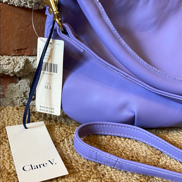 NWT Clare V Petit Violet Moyen Messenger Bag - Picture 5 of 10